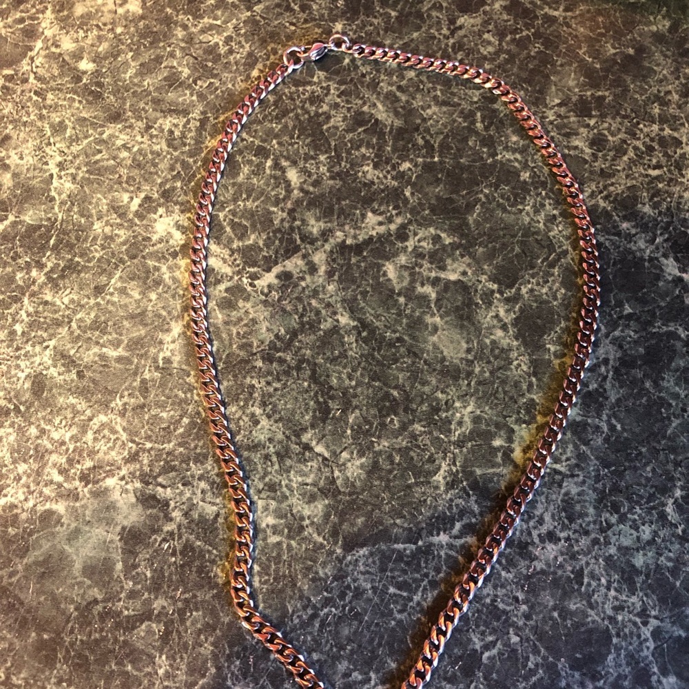 Stainless steel link necklace 20”